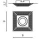 Точковий врізний світильник Azzardo Piramide L NC1674SQ-CH (AZ1463)