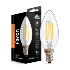 Декоративна лампа Feron 25749 Filament, C37 6W 4000K E14, 300°