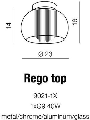 Люстра сучасна стельова Azzardo Rego 23 3957-1X (AZ1001)