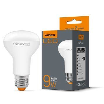 Світлодіодна лампа Videx 24142 E Series VL-R63e-09274, R63 9W 4100K E27, 140&deg;