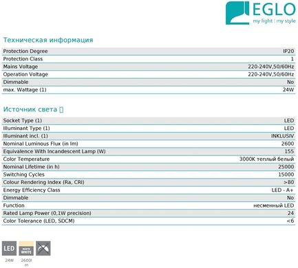 Стельовий світильник Eglo 95681 Competa 1