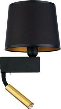 Бра с лампой для чтения Nowodvorski 8213 CHILLIN BLACK II BL/G PL