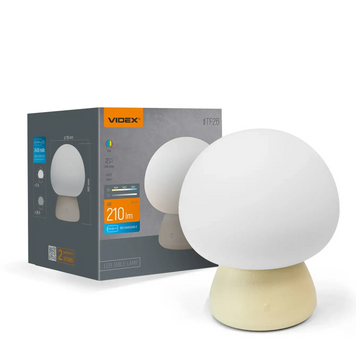 LED лампа настільна з акумулятором VIDEX 4W 3000-6500K+RGB бежева (VL-TF26BG) арт. 29364