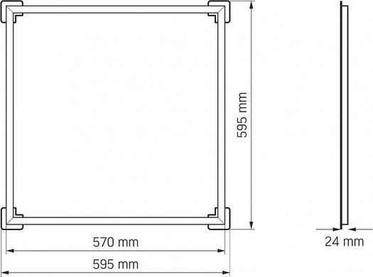 Стельовий світильник ART Videx 40W 5000K VL-PAU405W