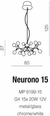 Люстра сучасна Azzardo Neurono 15 MP6199-15 (AZ0107)