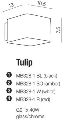Декоративна підсвітка Azzardo Tulip MB328-1BK (AZ0138)