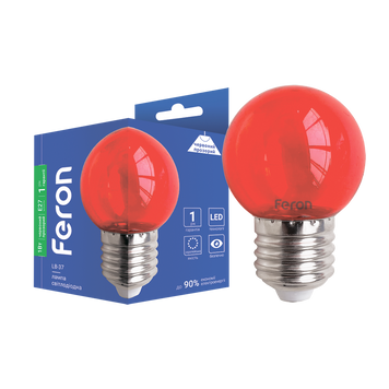 Декоративная лампа Feron 1895 LB-37, G45 1W Red E27, 270&deg;