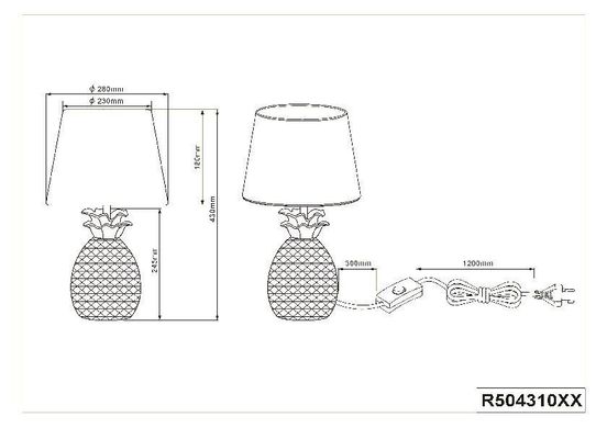 Декоративна настільна лампа Trio Pineapple R50431079