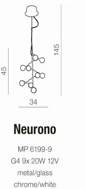 Люстра сучасна Azzardo Neurono MP6199-9 (AZ0109)