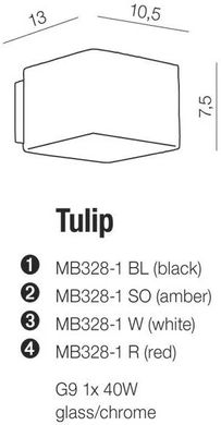 Декоративная подсветка Azzardo Tulip MB328-1R (AZ0139)