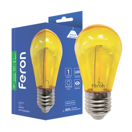 Декоративна лампа Feron 1899 LB-371, S14 1W Yellow E27, 270&deg;
