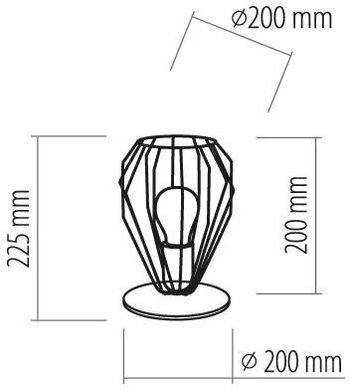 Декоративна настільна лампа TK lighting 3032 Brylant Black