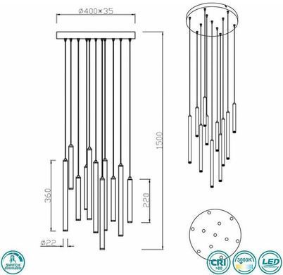 Люстра-підвіс LED Trio TUBULAR 321691131