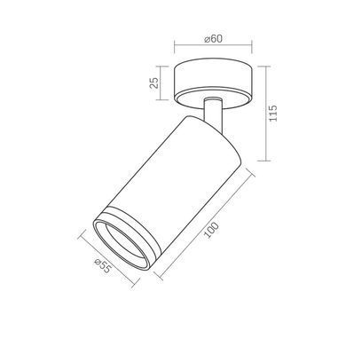 Точечный накладной светильник Videx 26832 VL-SPF05B-B