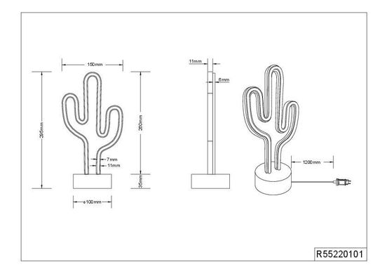 Декоративна настільна лампа Trio Cactus R55220101